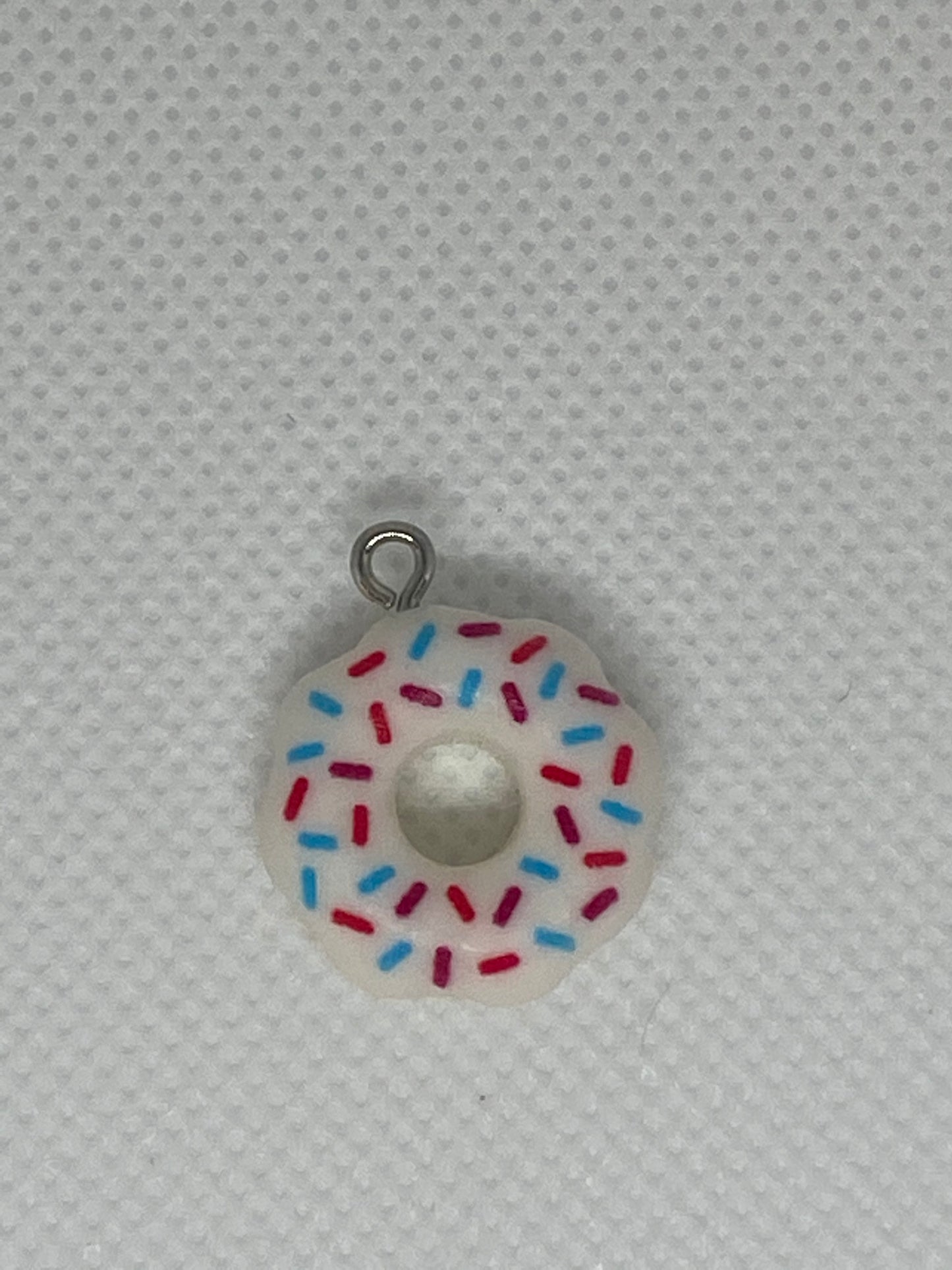 White Donut Earrings