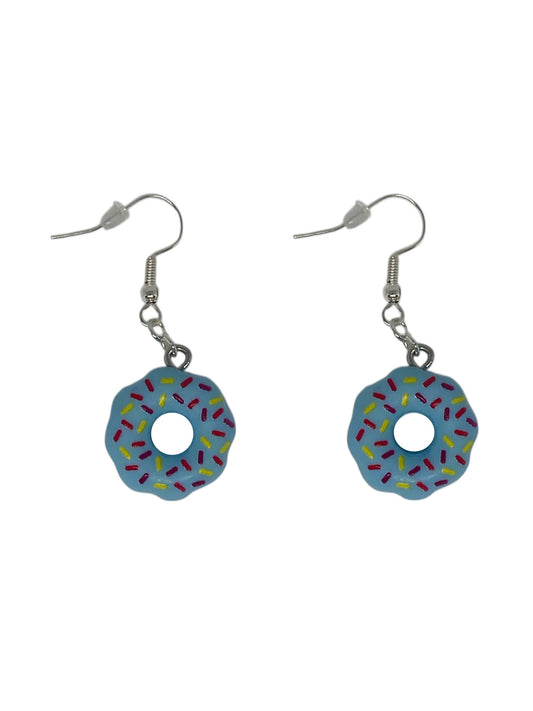 Blue Donut Earrings