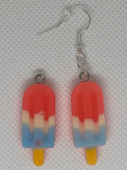 Red/White/Blue Popsicle Earrings