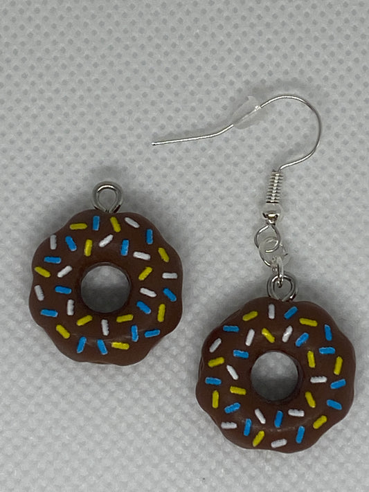 Brown Donut Earrings