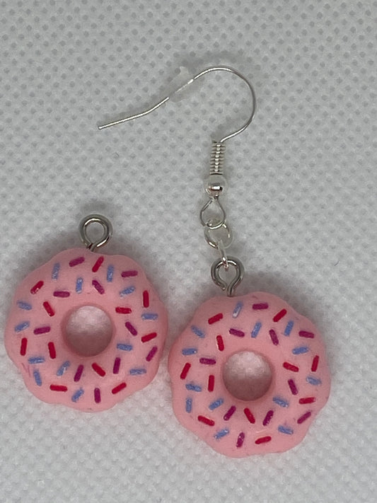 Pink Donut Earrings